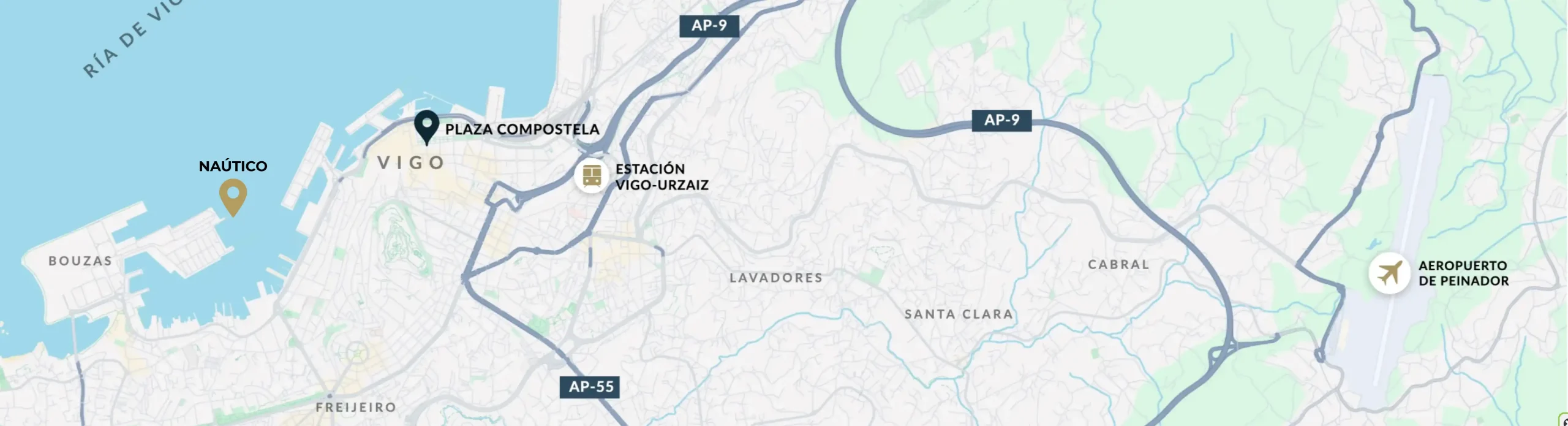 Mapa de situación de Plaza Compostela en Vigo